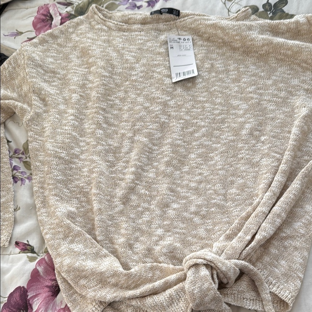 Mango Beige Knit Sweater